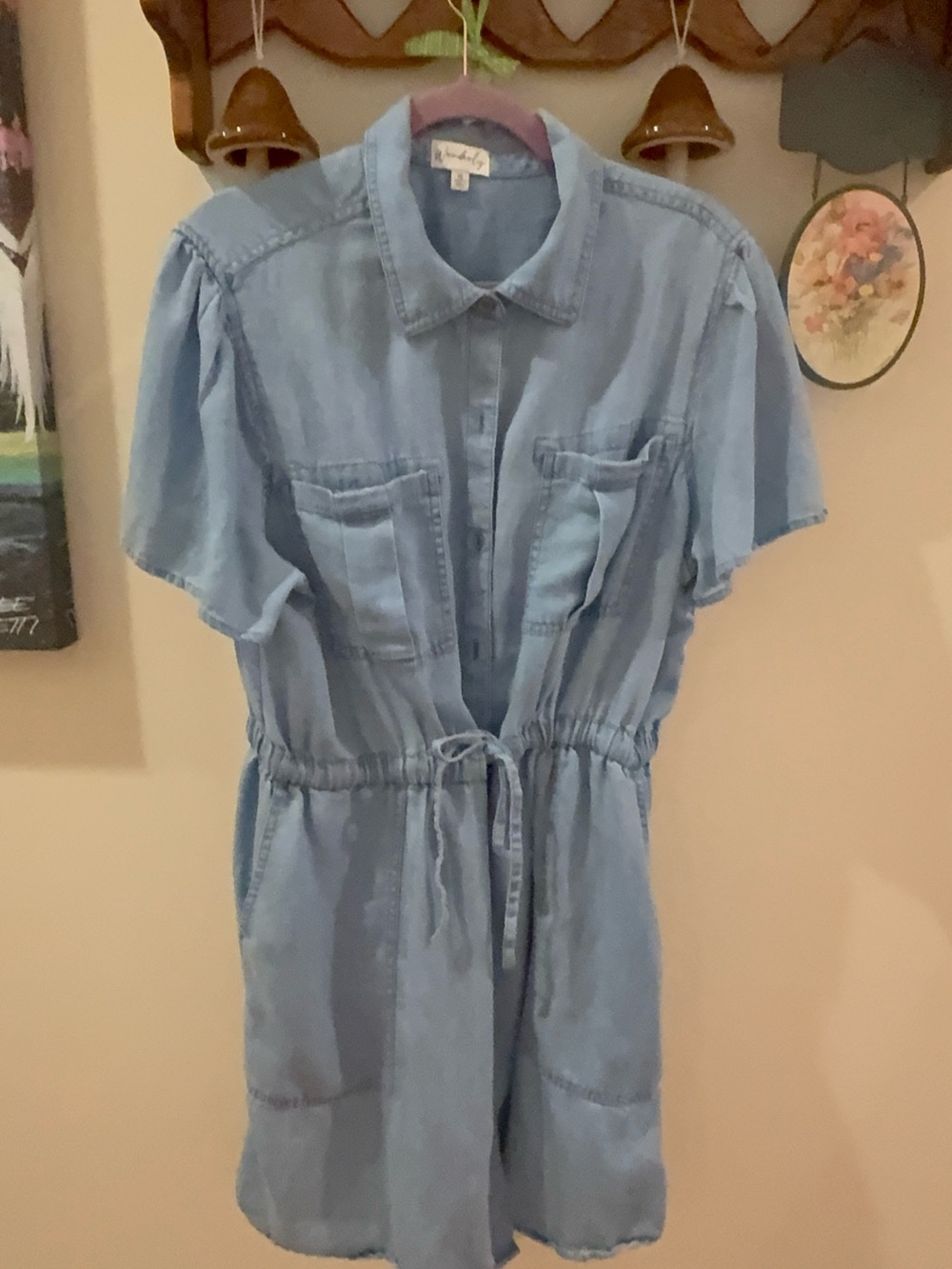 Wonderly Light Blue Denim Shirt Dress XL NEW